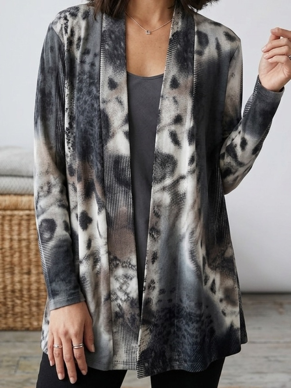 Frank Lyman  Abstract Print Cardigan